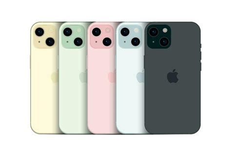 New Apple iPhone 15, modern smartphone gadget, set of 5 pieces in new ...