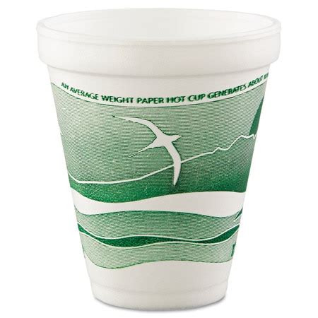Dart J H Horizon Hot Cold Foam Drinking Cups Oz Green White PK Zoro