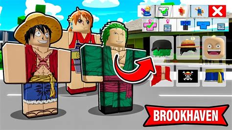 Como Vestirse De One Piece En Brookhaven 😄🏡 CÓdigos Brookhaven