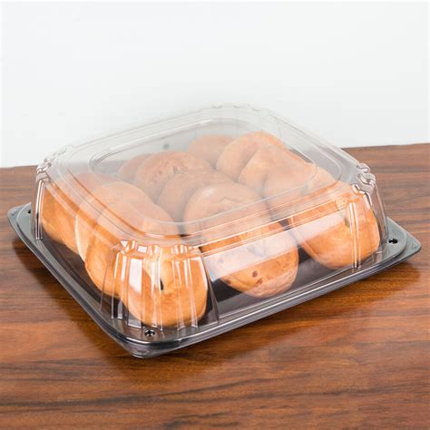 Sabert C9616 Ultrastack 16 Square Disposable Deli Platter Catering