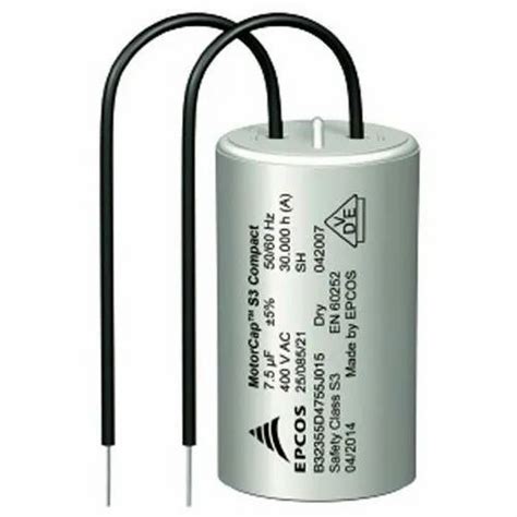 Aluminum And Pvc Uf Epcos Motorcap S Run Capacitor At Rs Piece