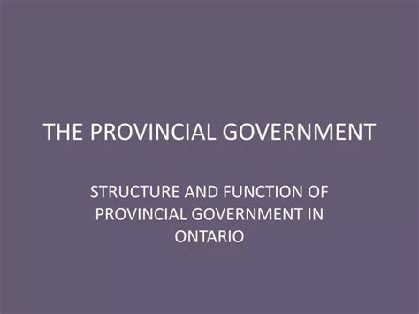 Ppt The Provincial Government Powerpoint Presentation Free Download Id2588559