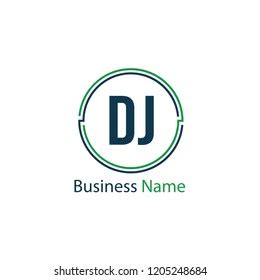 Initial Letter Dj Logo Template Design Stock Vector Royalty Free