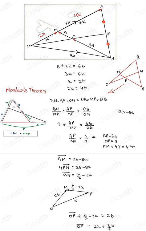 Solved The Diagram Shows Triangle Oab Diagram N Accurately Vector