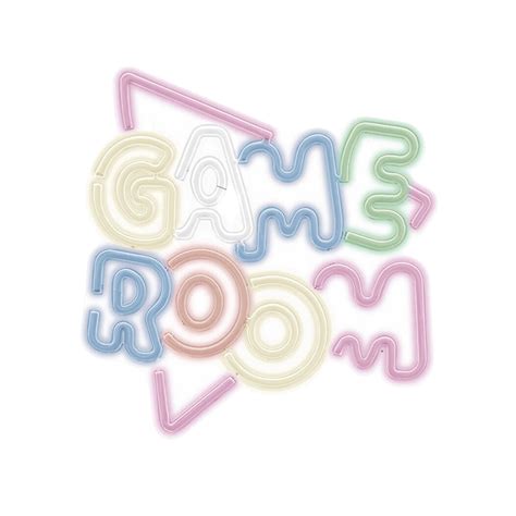 Neon GAME ROOM kolorowy napis do pokoju gracza gadżet gamingowy na