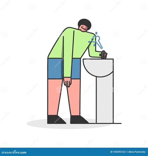 Concept Of Hot Summer Period Of Time Man Weary From Heat Stock Vector Illustration Of