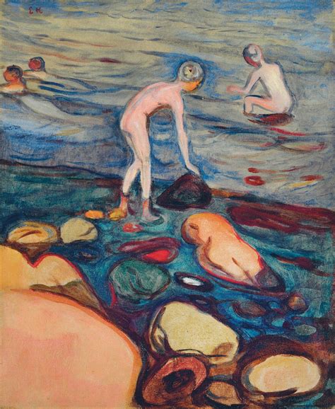 Bathers By Edvard Munch Highest Quality Art Reproduction