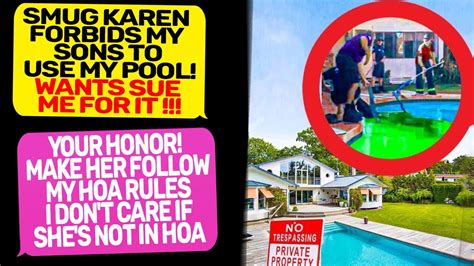 Neighbor Karen Forbids Me To Use My Pool I M Not In HOA Your Honor