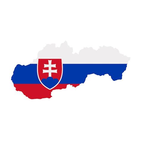 Premium Photo Slovakia Flag Map Country Outline With National Flag