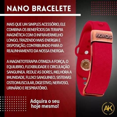 Pulseira Magn Tica Akmos Nano Bracelete Pulseira E Bracelete