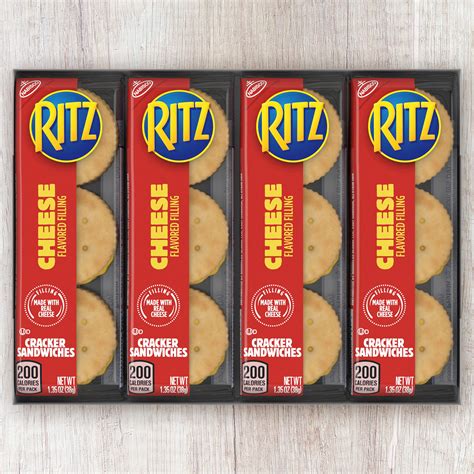 Buy RITZ Cheese Sandwich Crackers 48 Snack Packs 6 Boxes 1 38 Ounce