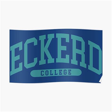 Eckerd College Font Curved Poster For Sale By Scollegestuff Redbubble