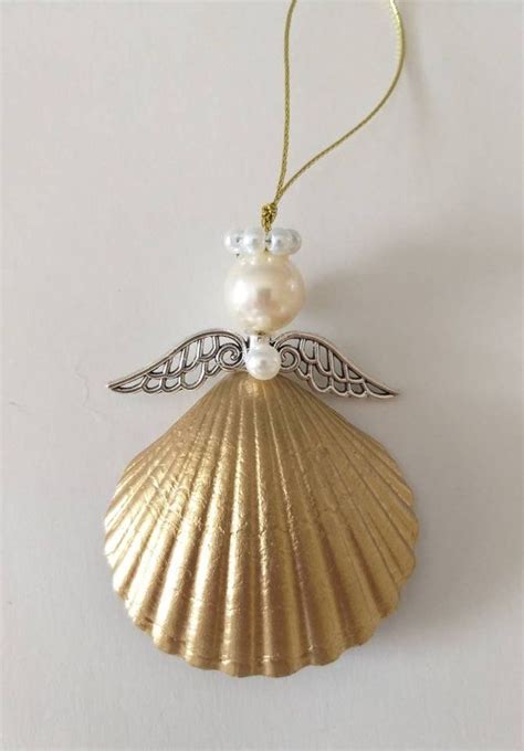 Seashell Angel Seashell Christmas Ornament Beach Ornament Angel