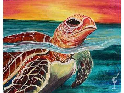 Paint and Sip - Graceful Sea Turtles - San Antonio | Classpop!