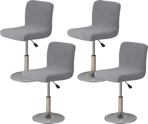 Haoyong Stretch Bar Stool Covers 4 Pack Jacquard Barstool Slipcovers Pub Counter