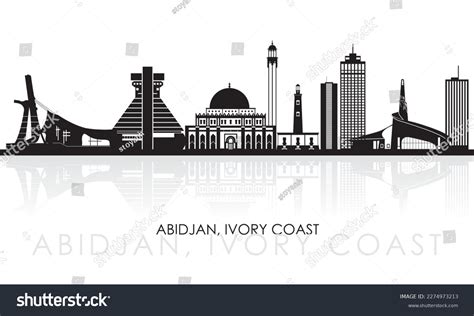 Silhouette Skyline Panorama City Abidjan Ivory Stock Vector (Royalty Free) 2274973213 | Shutterstock