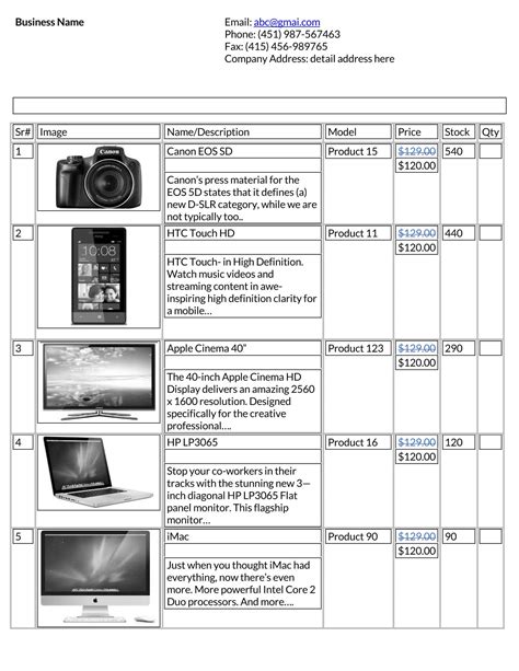 45 Free Printable Price List Templates Word Excel Pdf