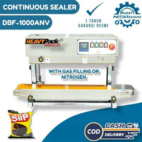 Jual Mesin Continuous Band Sealer Filling Nitrogen DBF 1000ANV Segel