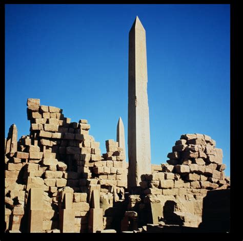 The Obelisks Of Tuthmosis I And Hatshepsut At The Great Temple Of Amun