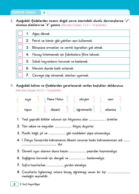 3 Sınıf Hayat Bilgisi Deneme Kitabı Serüven Seti CALAMEO Downloader