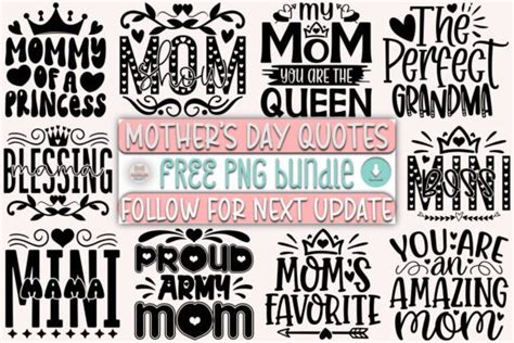 Free Png Mothers Day Quotes Svg Bundle Graphic By Handmade Craft 2