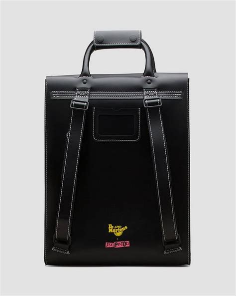 Sex Pistols Small Leather Backpack In Black Dr Martens