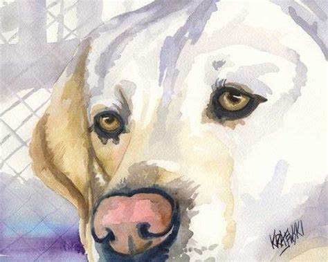 Yellow Lab Print Labrador Retriever Art Print Of Watercolor Etsy