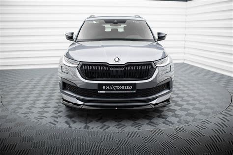 Cup Spoilerlippe Front Ansatz V 1 für Skoda Kodiaq Sportline Mk1 Face