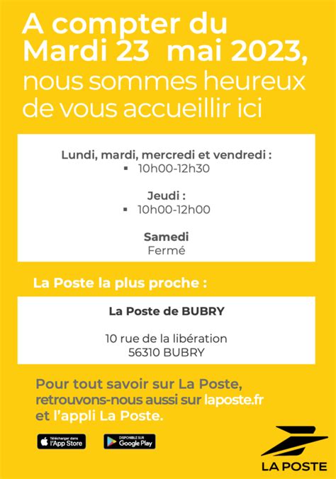 Les Nouveaux Horaires D Ouverture De La Poste Mairie De Melrand