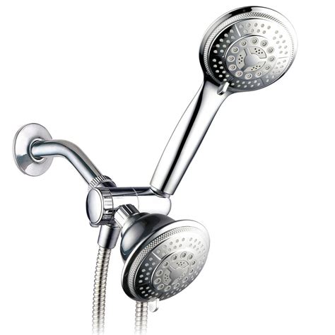 Hydroluxe Chrome Spray Shower Head And Handheld Shower Combo At