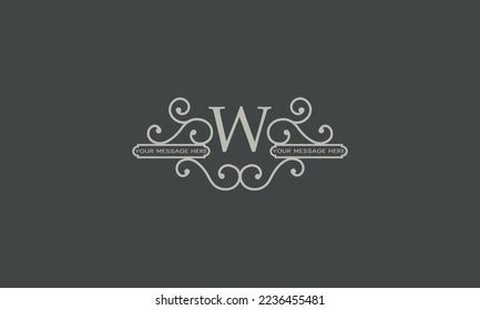 Fancy Letter W Swirl Lines Photos, Images & Pictures | Shutterstock