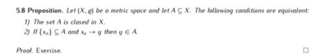 Solved Let x ϱ be a metric space and let A subet x The Chegg