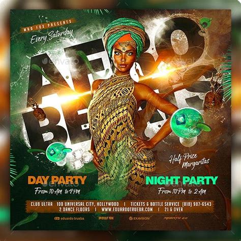 Afro Beats Party Flyer Flyer And Poster Design Graphic Design