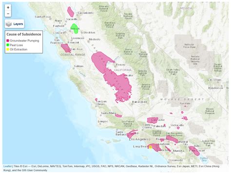 Land Subsidence Viewer Screenshot Groundwater Exchange