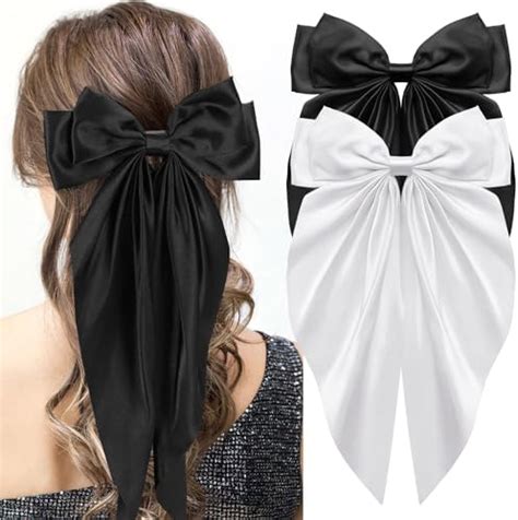 Silky Satin Hair Bows Satin Burgundy Hair Bow For Women