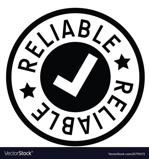 Reliable Rubber Stamp Royalty Free Vector Image