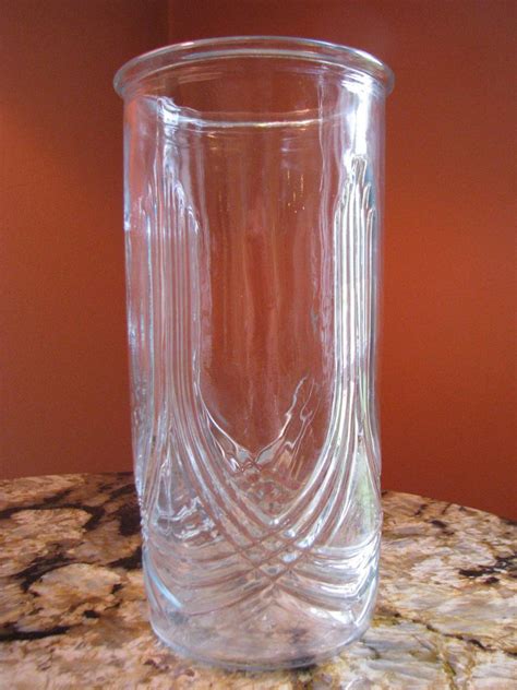 Vintage Hoosier Clear Glass Vase 4080 B Vase 6 9 3 4 X 4 3 4 Top Hoosier Vases For Sale