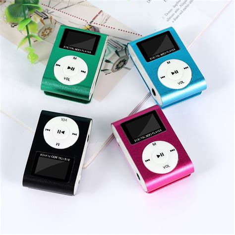 Mini Usb Clip Mp3 Player Tela Lcd Apoio 32gb Cartão Micro Sd Tf