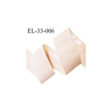 Elastique lingerie 32 mm anti glisse et boutonnière couleur rosé chair clair largeur 32 mm prix
