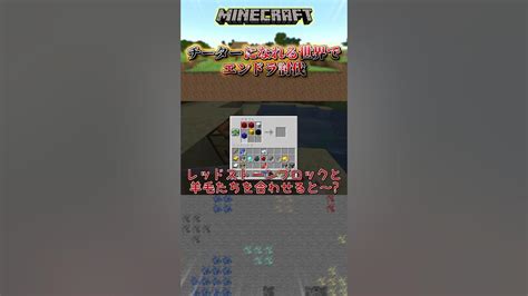 チーターになって最強アイテムをクラフトできる世界でエンドラ討伐【マイクラ】【ゆっくり実況】shorts Youtube