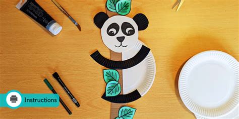 Climbing Panda Bear Paper Plate Craft Twinkl Crafts