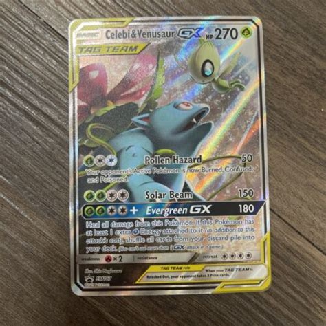 Pok Mon Celebi Venusaur Gx Tag Team Sm Sm Promos Holo Lp Ebay