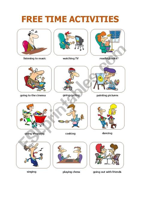 Free Time Activities Interactive Worksheet For 3 In 2021 Free Time Riset
