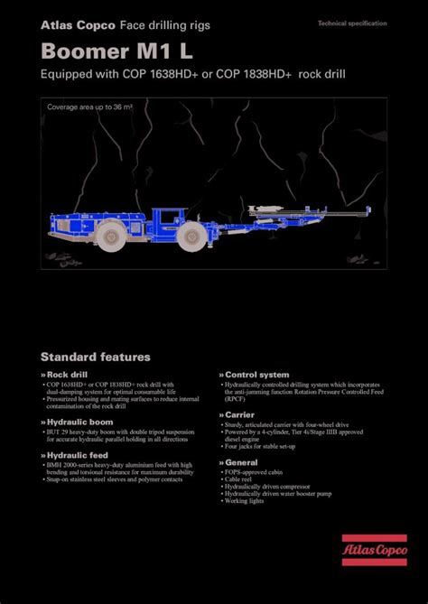 PDF Atlas Copco Face Drilling Rigs Technical Specification