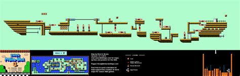 Super Mario Brothers 3 - World 4 Airship Nintendo NES Map