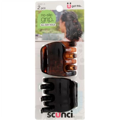 Scunci No Slip Grip All Day Hold Jaw Clips Ct Kroger