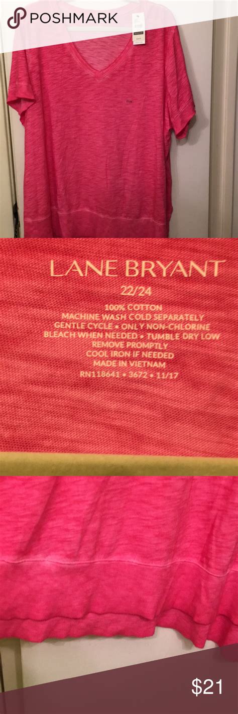 Lane Bryant Womens Tee Shirt Bright Pink Ladies Tee Shirts