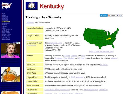 The Geography Of Kentucky Handout For 3rd 8th Grade Lesson Planet
