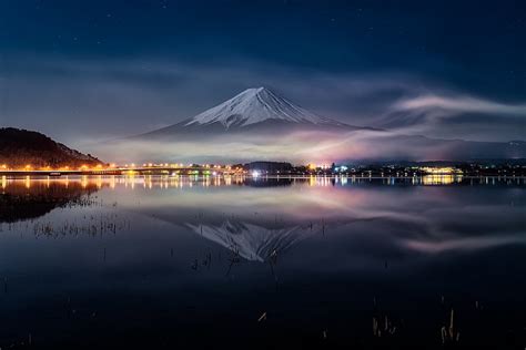 Hd Wallpaper Mount Fuji Japan Mountains Asian Architecture