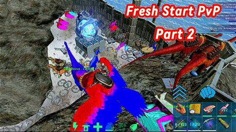 Ark Mobile Pvp Fresh Start Pvp Part Building Breeding And Pvp Youtube